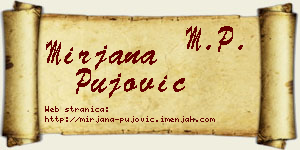Mirjana Pujović vizit kartica